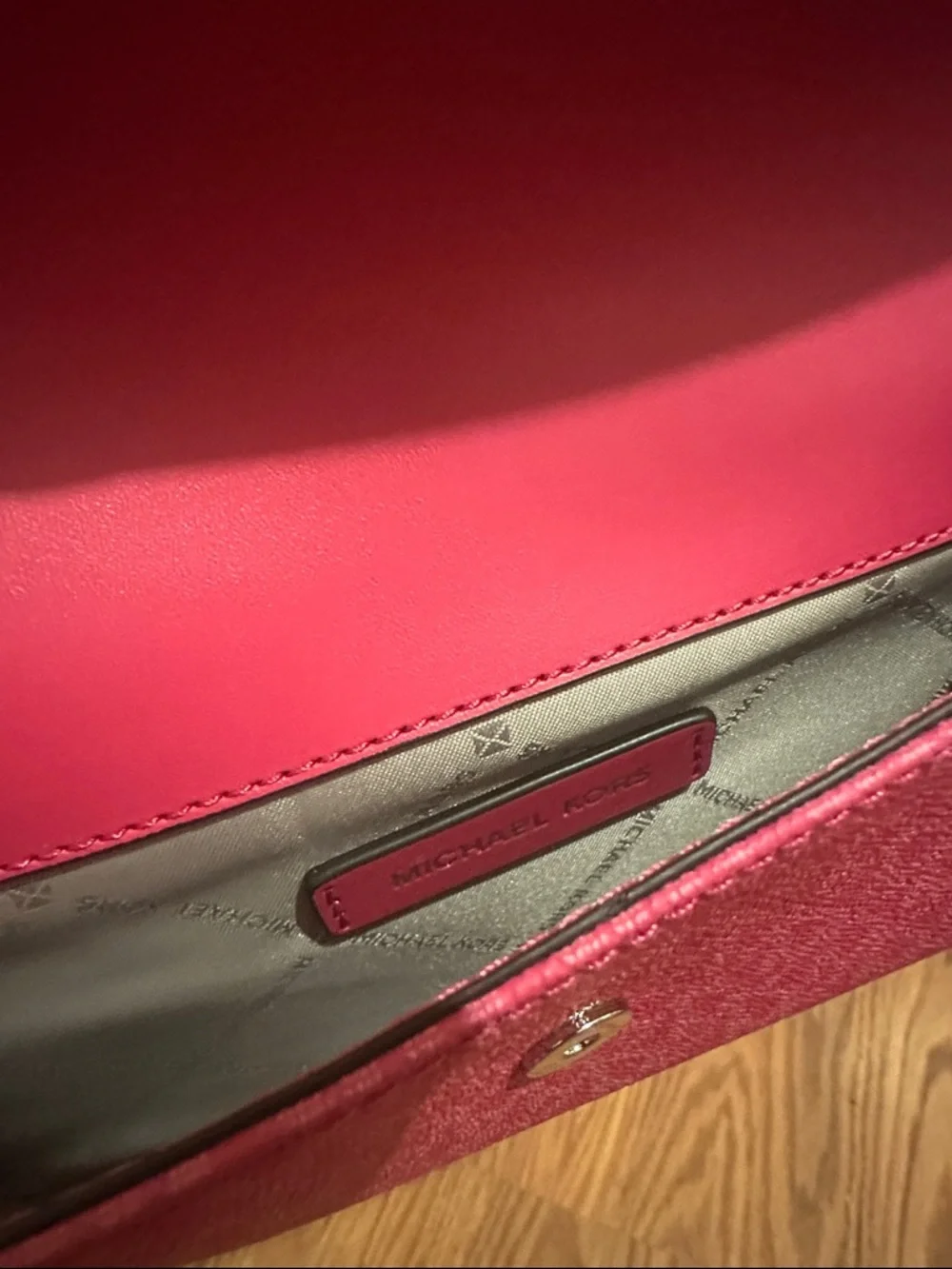Michael Kors Hot Pink Saffiano Tote with Matching Wallet - Picture 8 of 9